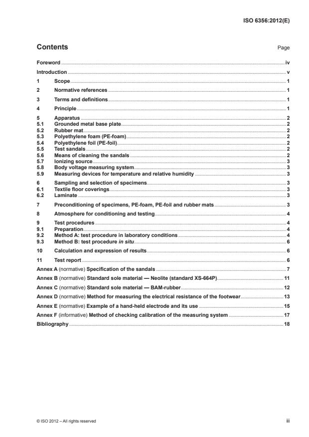 ISO 6356:2012 - Textile and laminate floor coverings -- Assessment of static electrical propensity -- Walking test