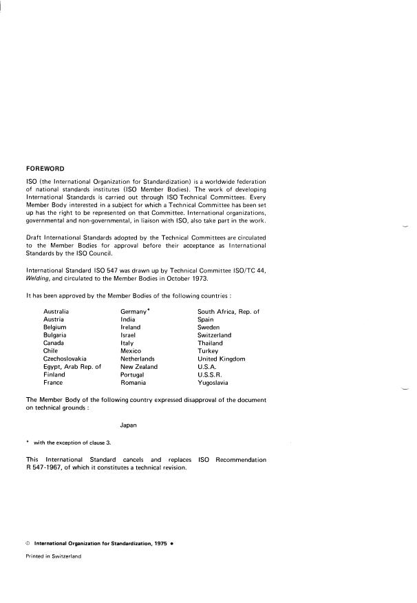 ISO 547:1975 ISO 547:1975 - Electrodes for the welding of mild steel and low alloy high tensile steel -- Lengths and tolerance - Page 2 preview