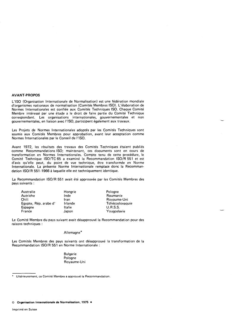 ISO 551:1975 ISO 551:1975 - Manganese ores — Determination of zinc content — Zinc mercurithyocyanate gravimetric method
Released:2/1/1975 - Page 2 preview