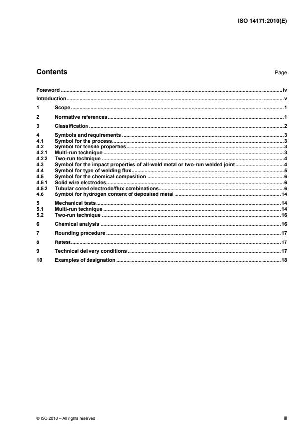 ISO 14171:2010 - Welding consumables -- Solid wire electrodes, tubular cored electrodes and electrode/flux combinations for submerged arc welding of non alloy and fine grain steels -- Classification