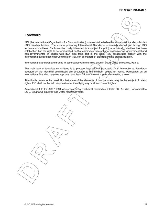 ISO 9867:1991/DAmd 1