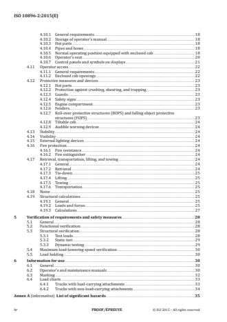 ISO 10896-2:2016 ISO 10896-2:2016 - Rough-terrain trucks -- Safety requirements and verification - Page 4 preview