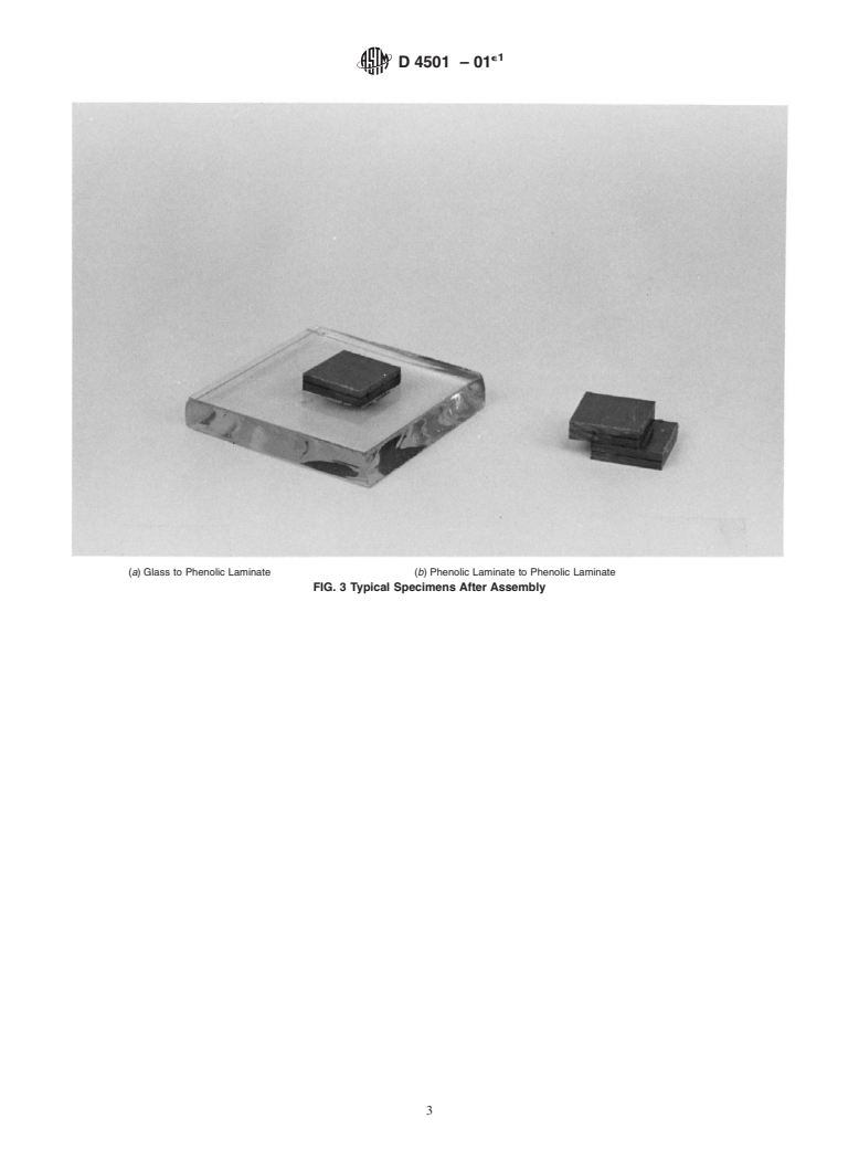 ASTM D4501-01e1 - Standard Test Method for Shear Strength of Adhesive Bonds Between Rigid Substrates by the Block-Shear Method