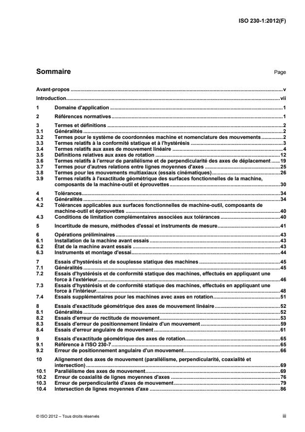 ISO 230-1:2012 - Code d'essai des machines-outils