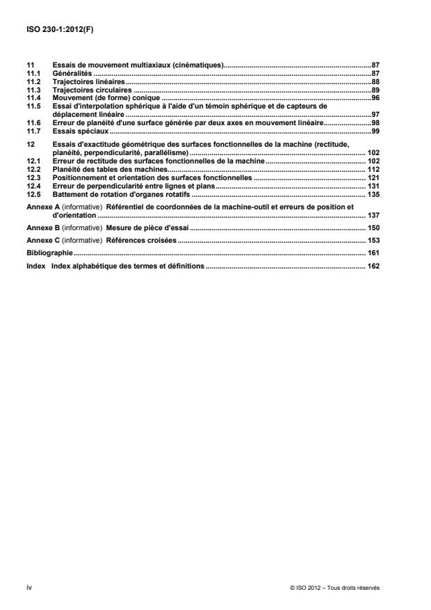 ISO 230-1:2012 ISO 230-1:2012 - Code d'essai des machines-outils - Page 4 preview