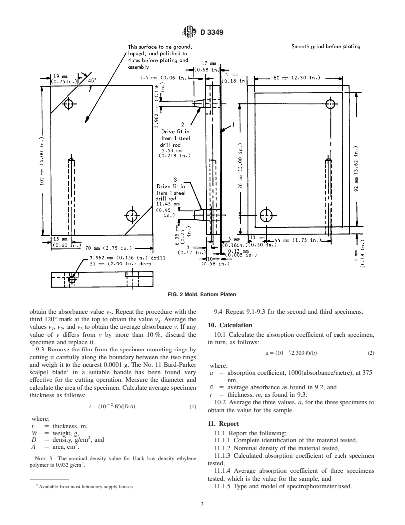 ASTM D3349-99 - Standard Test Method for Absorption Coefficient of Ethylene Polymer Material Pigmented with Carbon Black