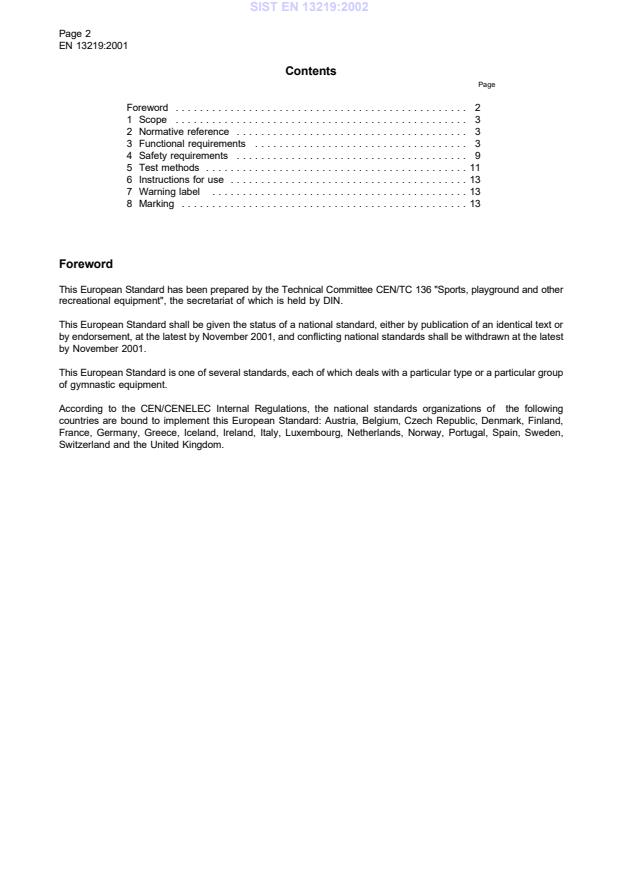 EN 13219:2001 EN 13219:2002 - Page 4 preview
