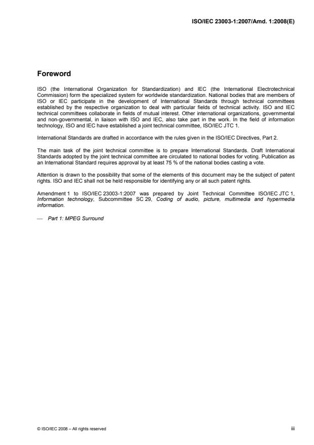 ISO/IEC 23003-1:2007/Amd 1:2008 - Conformance testing