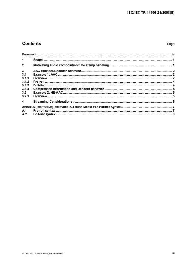 ISO/IEC TR 14496-24:2008 - Information technology -- Coding of audio-visual objects
