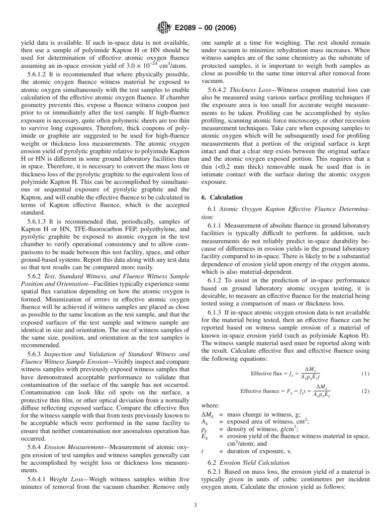 ASTM E2089-00(2006) - Standard Practices for Ground Laboratory Atomic Oxygen Interaction Evaluation of Materials for Space Applications