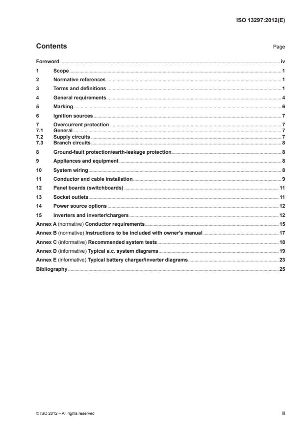ISO 13297:2012 - Small craft -- Electrical systems -- Alternating current installations