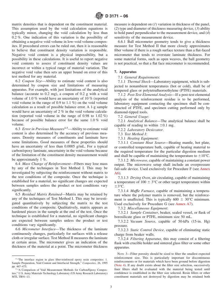 ASTM D3171-06 - Standard Test Methods for Constituent Content of Composite Materials