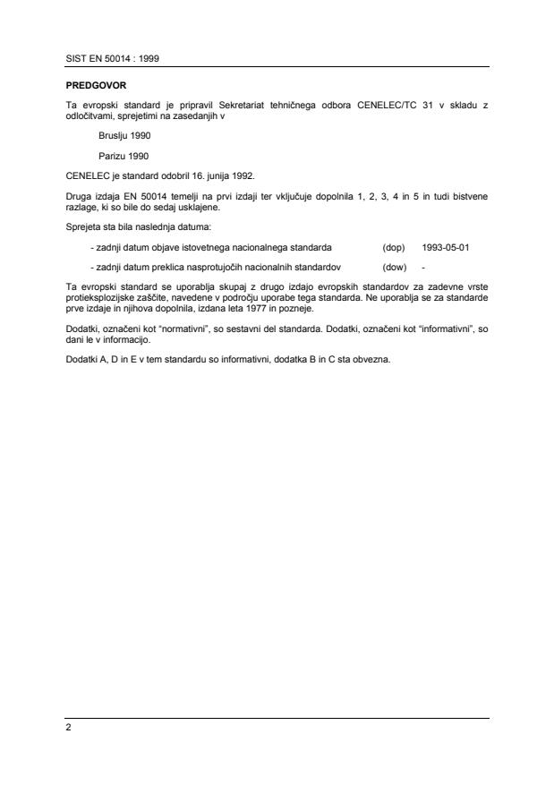 EN 50014:1992 EN 50014:1999 - Page 4 preview