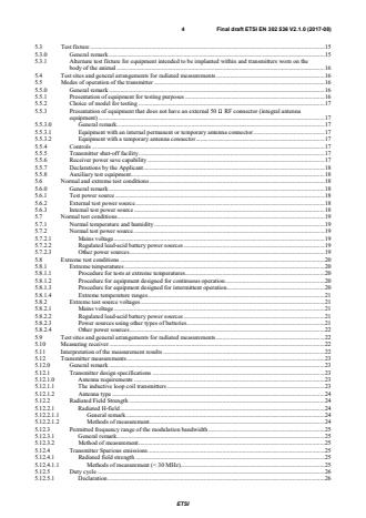 SIST EN 302 536 V2.1.1:2017 ETSI EN 302 536 V2.1.0 (2017-08) - Short Range Devices (SRD); Radio equipment operating in the frequency range 315 kHz to 600 kHz for Ultra Low Power Animal Implantable Devices (ULP-AID) and associated peripherals; Harmonised Standard covering the essential requirements of article 3.2 of Directive 2014/53/EU - Page 4 preview