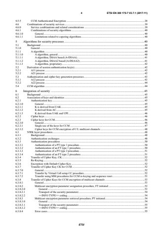 SIST EN 300 175-7 V2.7.1:2018 ETSI EN 300 175-7 V2.7.1 (2017-11) - Digital Enhanced Cordless Telecommunications (DECT); Common Interface (CI); Part 7: Security features - Page 4 preview