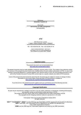 SIST EN 303 213-2 V1.4.1:2017 ETSI EN 303 213-2 V1.4.1 (2016-12) - Advanced Surface Movement Guidance and Control System (A-SMGCS); Part 2: Community Specification for application under the Single European Sky Interoperability Regulation EC 552/2004 for A-SMGCS Level 2 including external interfaces - Page 2 preview