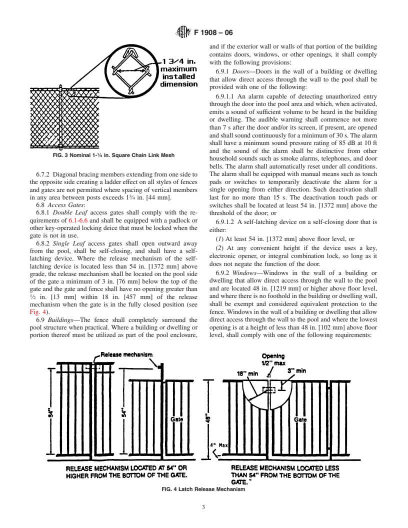 ASTM F1908-06 - Standard Guide for Fences for Residential Outdoor 