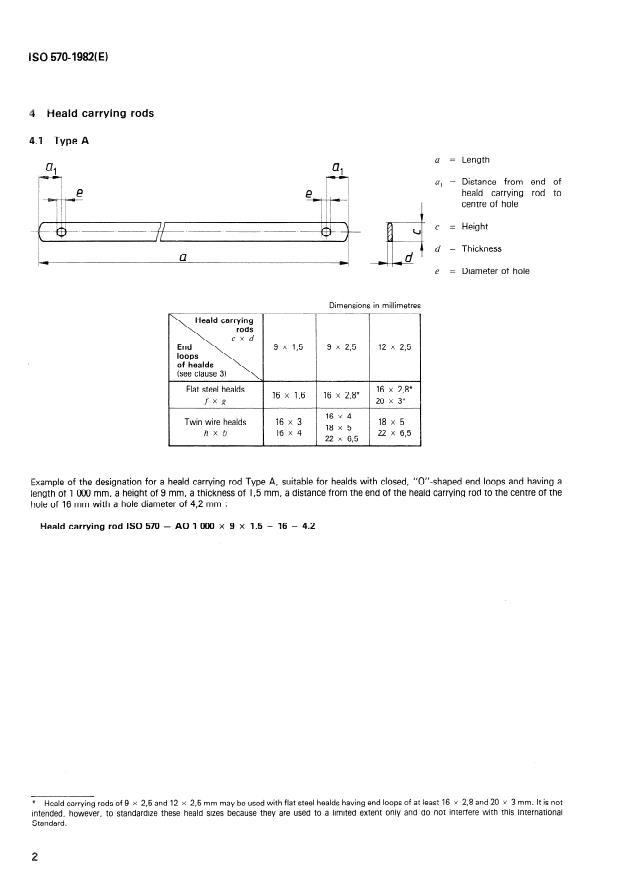ISO 570:1982 ISO 570:1982 - Textile machinery and accessories — Heald carrying rods for healds with closed "O"-shaped end loops
Released:11/1/1982 - Page 4 preview