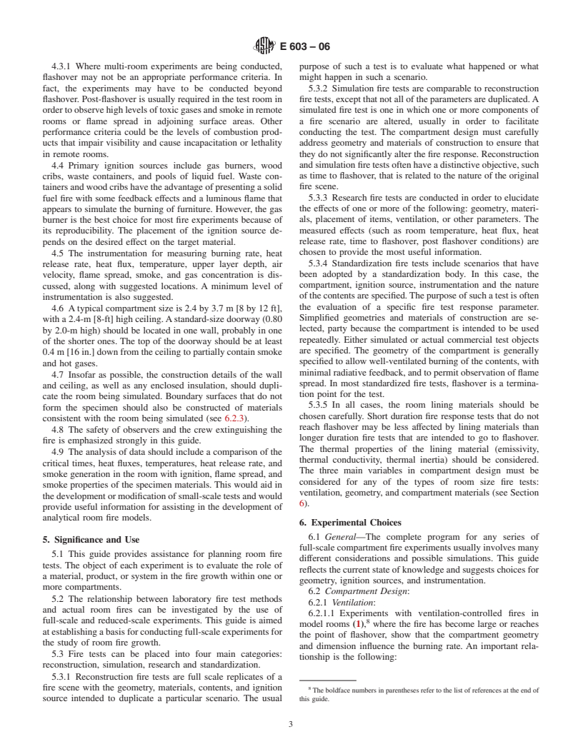 ASTM E603-06 - Standard Guide for Room Fire Experiments