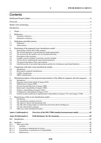 Information Security Indicators (ISI); Event Model A security event classification model and taxonomy - ISI