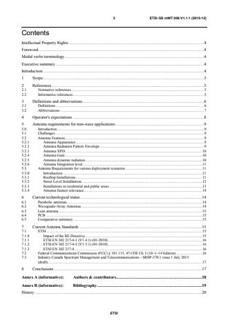 millimetre Wave Transmission (mWT); Analysis of antennas for millimetre wave transmission - mWT