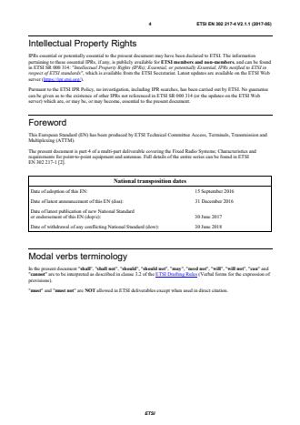 SIST EN 302 217-4 V2.1.1:2017 ETSI EN 302 217-4 V2.1.1 (2017-05) - Fixed Radio Systems; Characteristics and requirements for point-to-point equipment and antennas; Part 4: Antennas - Page 4 preview