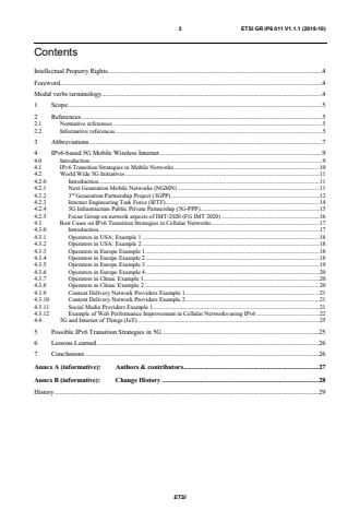 ETSI GR IP6 011 V1.1.1 (2018-10) - IPv6-Based 5G Mobile Wireless Internet; Deployment of IPv6-Based 5G Mobile Wireless Internet