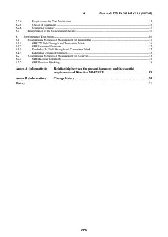 SIST EN 302 608 V2.1.1:2018 ETSI EN 302 608 V2.1.1 (2017-09) - Short Range Devices (SRD); Radio equipment for Eurobalise railway systems; Harmonised Standard covering the essential requirements of article 3.2 of Directive 2014/53/EU - Page 4 preview