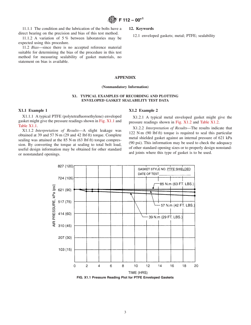 ASTM F112-00e1 - Standard Test Method for Sealability of Enveloped Gaskets