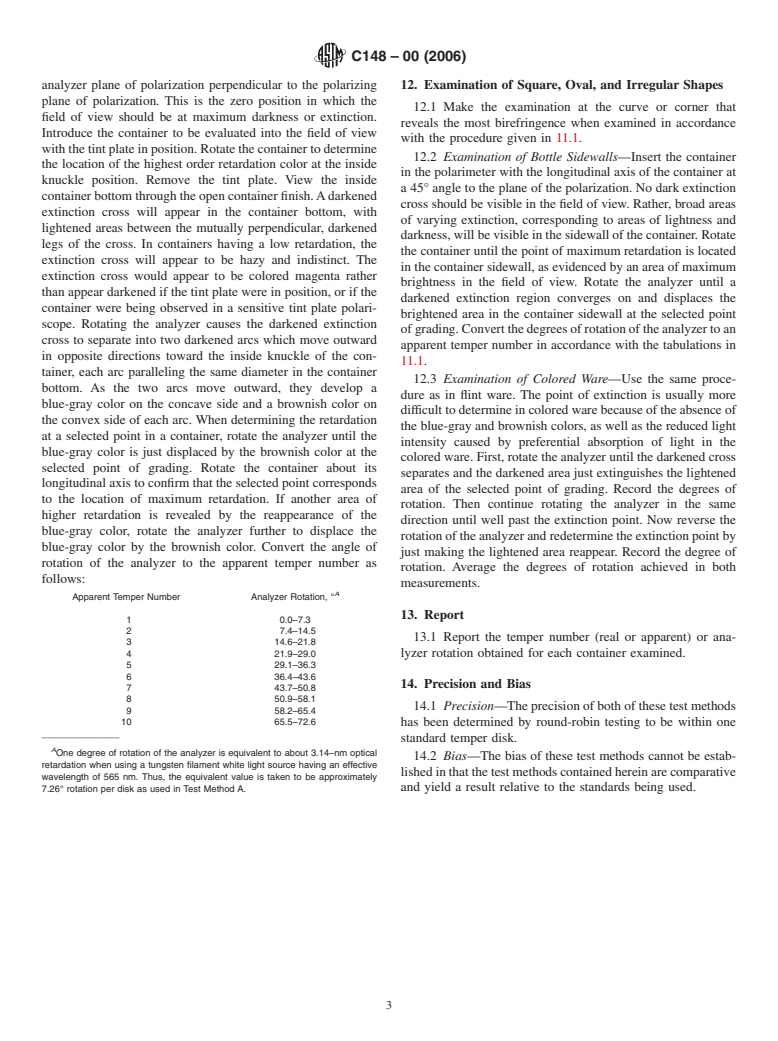 ASTM C148-00(2006) - Standard Test Methods for Polariscopic Examination of Glass Containers