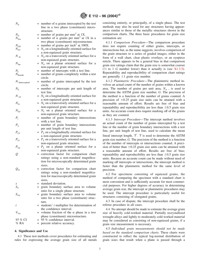 ASTM E112-96(2004)e1 - Standard Test Methods for Determining Average Grain Size