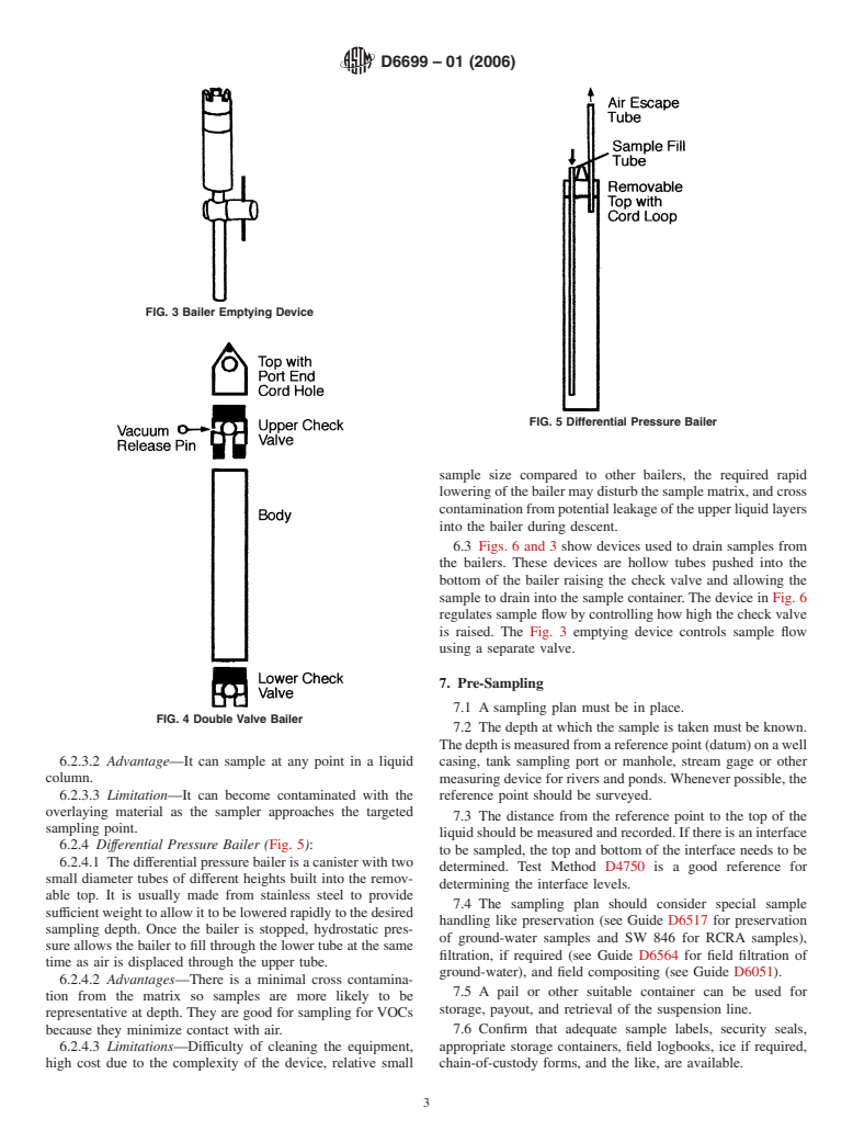 ASTM D6699-01(2006) - Standard Practice for Sampling Liquids Using Bailers