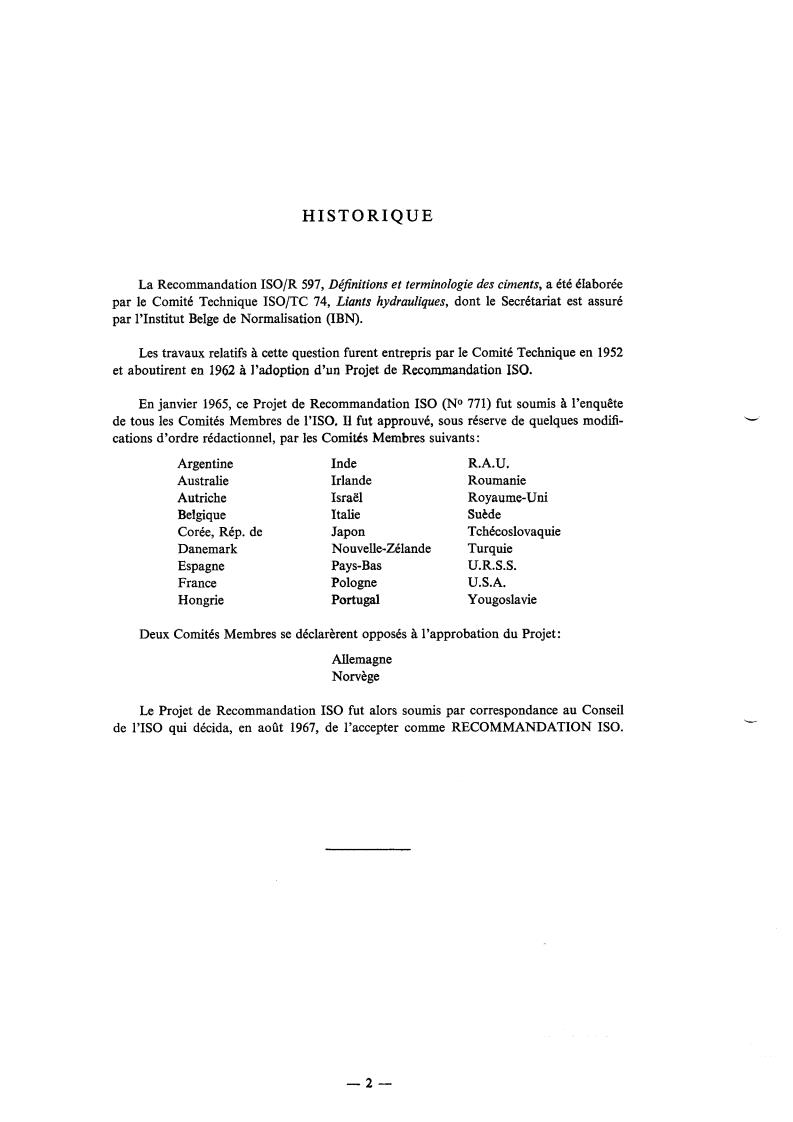 ISO/R 597:1967 ISO/R 597:1967 - Withdrawal of ISO/R 597-1967
Released:8/1/1967 - Page 2 preview