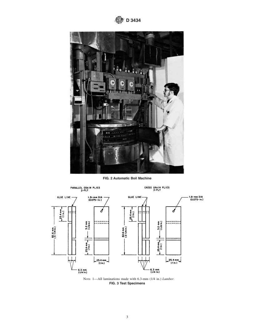 ASTM D3434-00 - Standard Test Method for Multiple-Cycle Accelerated Aging Test (Automatic Boil Test) for Exterior Wet Use Wood Adhesives