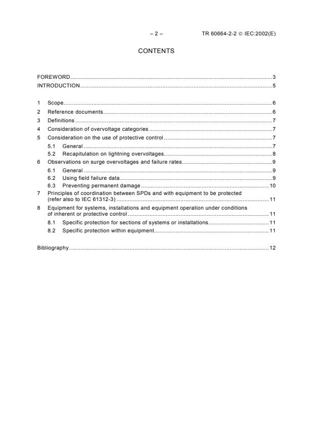 IEC TR 60664-2-2:2002 IEC TR 60664-2-2:2002 - Insulation coordination for equipment within low-voltage systems - Part 2-2: Interface considerations - Application guide - Page 4 preview