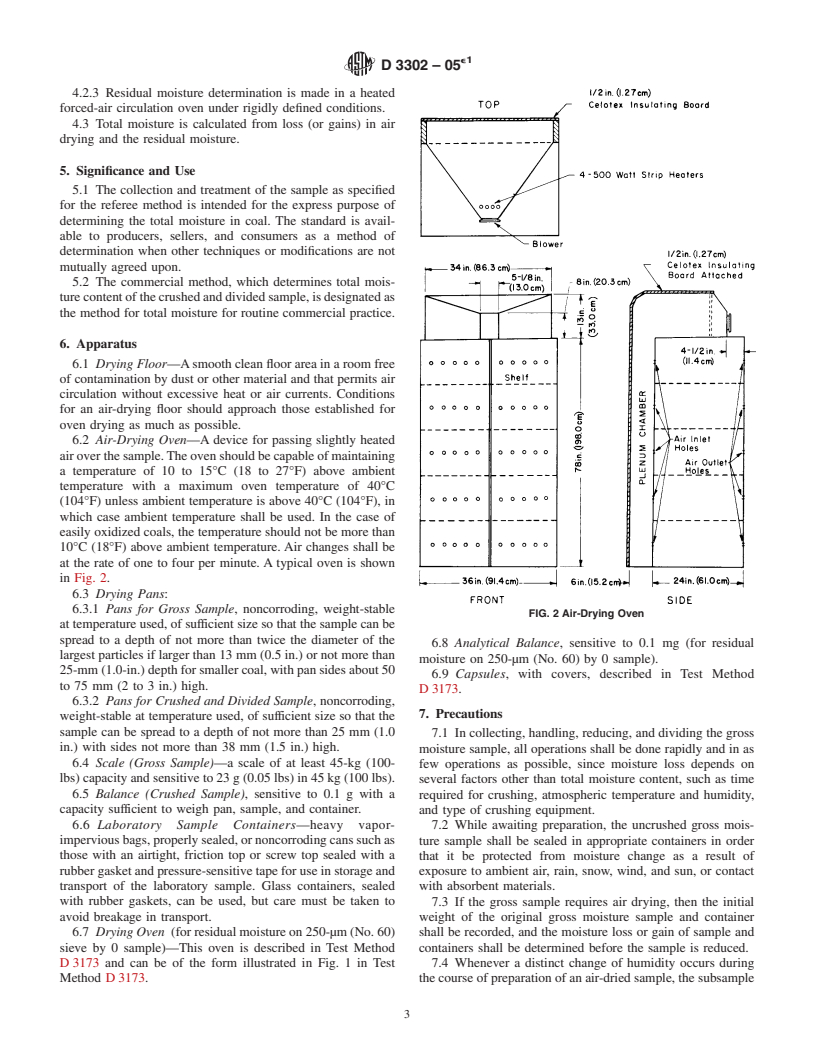 ASTM D3302-05e1 - Standard Test Method for Total Moisture in Coal