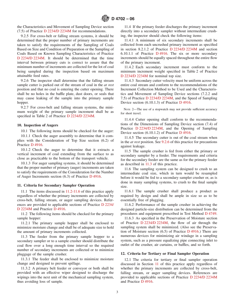 ASTM D4702-06 - Standard Practice for Quality Management of Mechanical Coal Sampling Systems