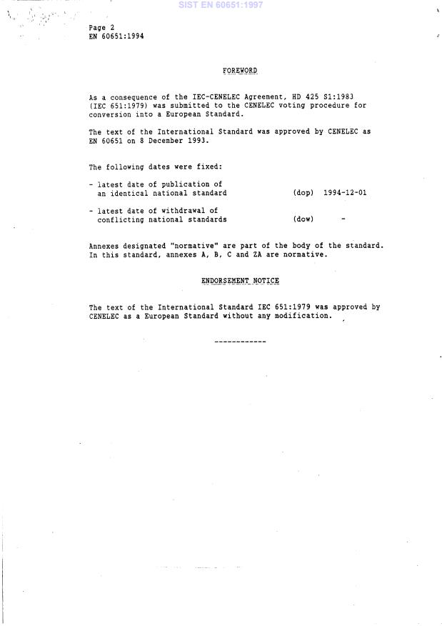 EN 60651:1994 EN 60651:1997 - Page 4 preview