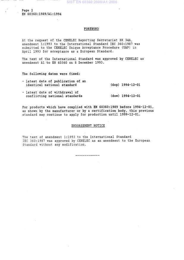 EN 60360:1989/A1:1994 EN 60360:2000/A1:2000 - Page 4 preview
