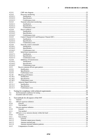 SIST EN 302 448 V2.1.1:2016 ETSI EN 302 448 V2.1.1 (2016-05) - Satellite Earth Stations and Systems (SES); Harmonised Standard for tracking Earth Stations on Trains (ESTs) operating in the 14/12 GHz frequency bands covering the essential requirements of article 3.2 of the Directive 2014/53/EU - Page 4 preview
