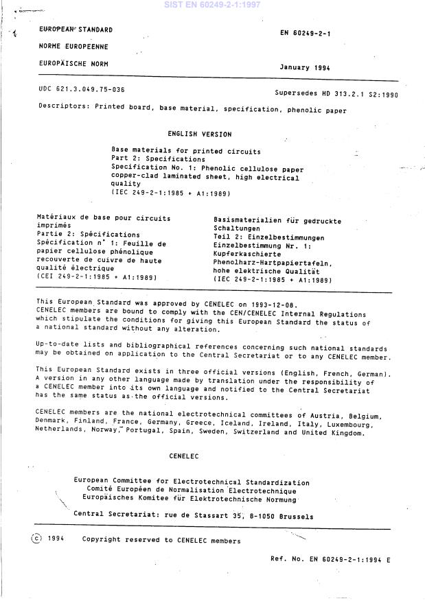 EN 60249-2-1:1997