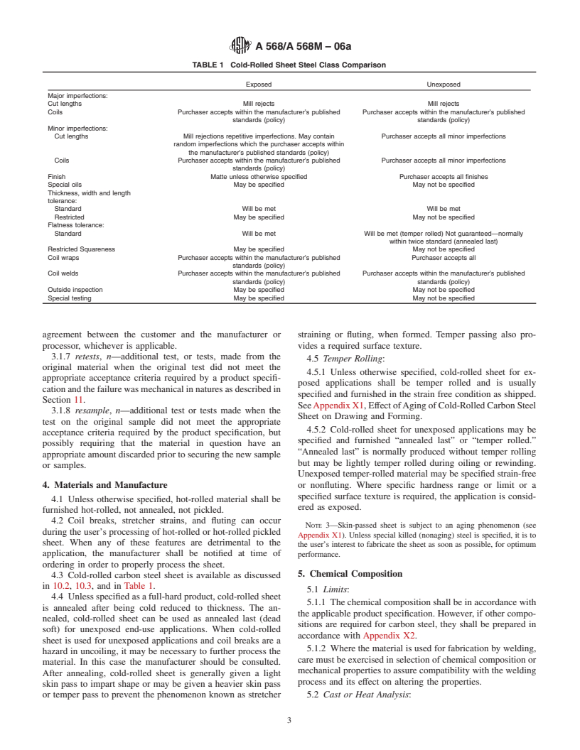 ASTM A568/A568M-06a - Standard Specification for Steel, Sheet, Carbon, Structural, and High-Strength, Low-Alloy, Hot-Rolled and Cold-Rolled, General Requirements for