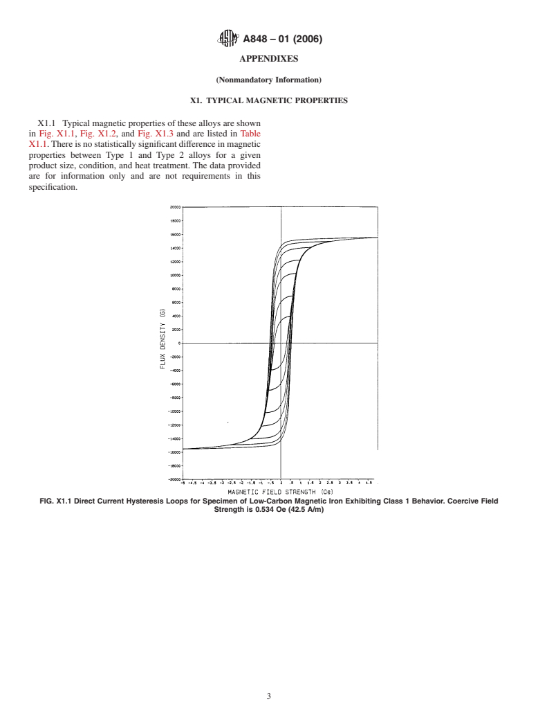 ASTM A848-01(2006) - Standard Specification for Low-Carbon Magnetic Iron