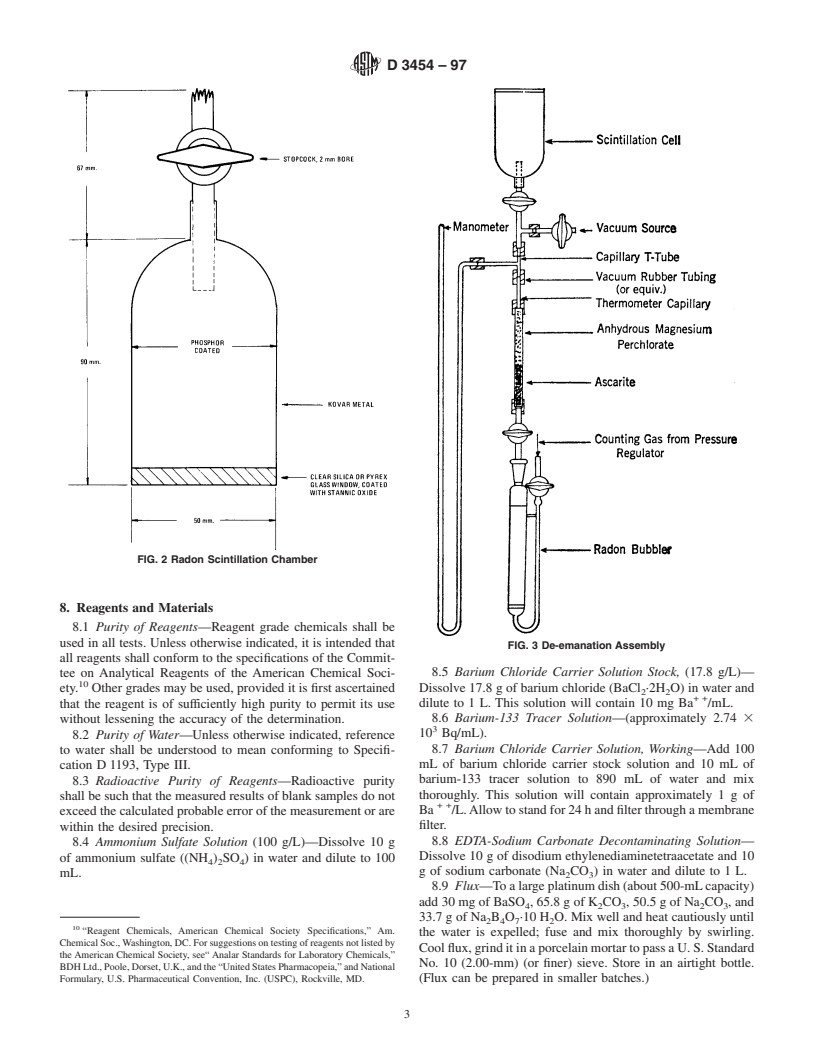 ASTM D3454-97 - Standard Test Method for Radium-226 in Water