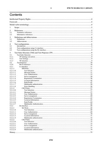 ETSI TS 103 289-2 V2.1.1 (2016-07) - Core Network and Interoperability Testing (INT); Diameter Conformance testing for Cx and Dx interfaces; (3GPPTM Release 10); Part 2: Test Suite Structure (TSS) and Test Purposes (TP)