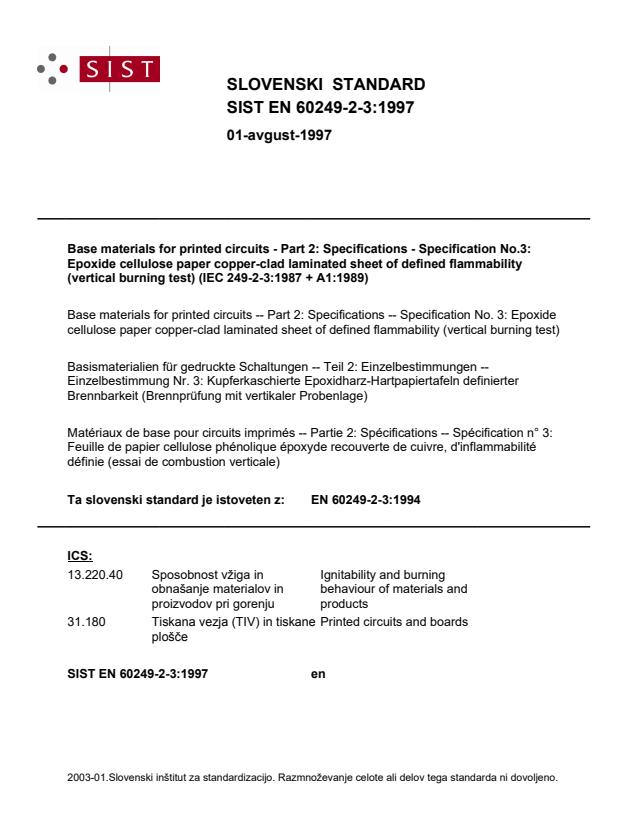 EN 60249-2-3:1997
