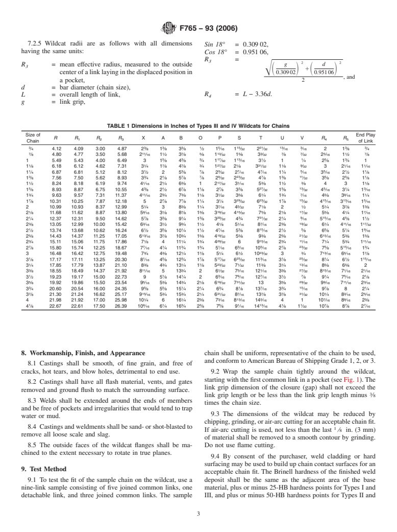 ASTM F765-93(2006) - Standard Specification for Wildcats, Ship Anchor Chain