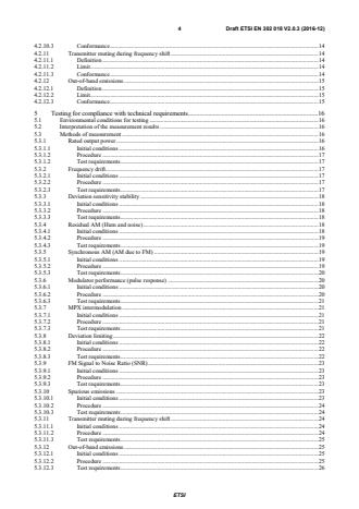 SIST EN 302 018 V2.1.1:2017 ETSI EN 302 018 V2.0.3 (2016-12) - Transmitting equipment for the Frequency Modulated (FM) sound broadcasting service; Harmonised Standard covering the essential requirements of article 3.2 of Directive 2014/53/EU - Page 4 preview