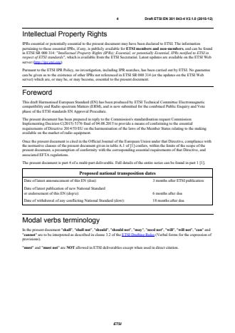 SIST EN 301 843-4 V2.1.1:2016 ETSI EN 301 843-4 V2.1.0 (2015-12) - ElectroMagnetic Compatibility (EMC) standard for marine radio equipment and services; Harmonised Standard covering the essential requirements of article 3.1b of the Directive 2014/53/EU; Part 4: Specific conditions for Narrow-Band Direct-Printing (NBDP) NAVTEX receivers - Page 4 preview
