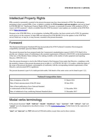 SIST EN 301 843-4 V2.1.1:2016 ETSI EN 301 843-4 V2.1.1 (2016-03) - ElectroMagnetic Compatibility (EMC) standard for marine radio equipment and services; Harmonised Standard covering the essential requirements of article 3.1b of the Directive 2014/53/EU; Part 4: Specific conditions for Narrow-Band Direct-Printing (NBDP) NAVTEX receivers - Page 4 preview